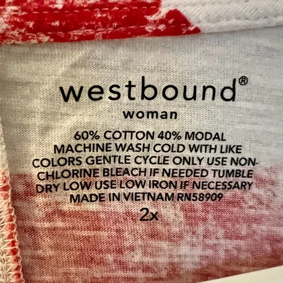 Westbound women flag shirt size 2X - Picture 4 of 6